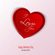 Valentines Day Card with Heart Vector N2