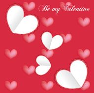 valentines background with pink hearts N2