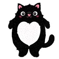 Cute fat cat character