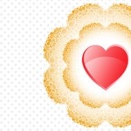 happy valentines day cards flower round lace ornaments hearts red