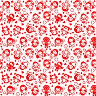 Festive background wrapping paper red icons N2