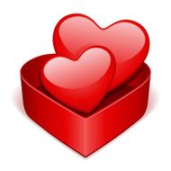 Open gift heart Valentine&#039;s day N6