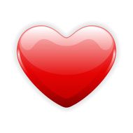 Red shiny heart shape N3