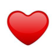 Red shiny heart shape N4