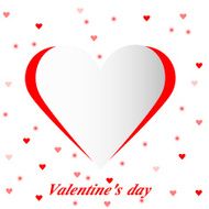 Creative paper heart vector