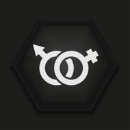 Vector creative icon on black background Eps10 N10