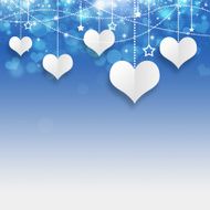 White Valentine Hearts