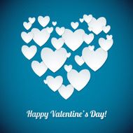 White Heart Paper Stickers Happy Valentine&#039;s day!