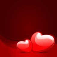 Two red hearts Valentine&#039;s day N5