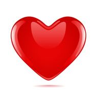 Red glossy heart N2