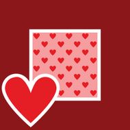 card with heart pattern