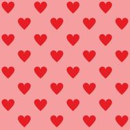 Seamless red hearts pattern