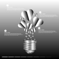 Light bulb in Gray heart