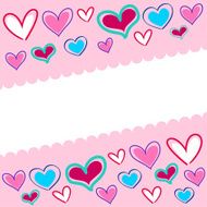 Many hearts background