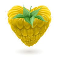 Yellow raspberry heart