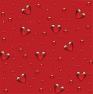 red background with transparent hearted