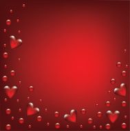 Valentines day card with transparent hearted