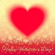Valentine&#039;s card with floral ornament