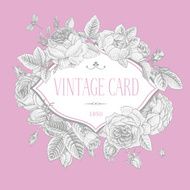 Vector vintage postcard N2