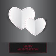 Valentine&#039;s card with text and heart shape Vector ilustration N10