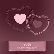Valentine&#039;s card with text and heart shape Vector ilustration N12