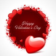 Valentine&#039;s day frame vector background N6