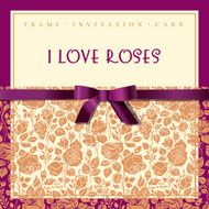 Elegant card with gold garden roses
