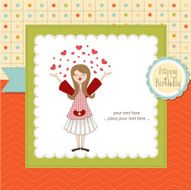 pretty girl birthday card
