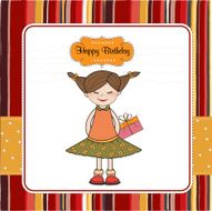 excited young girl she hide a special gift N4