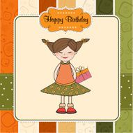 excited young girl she hide a special gift N7