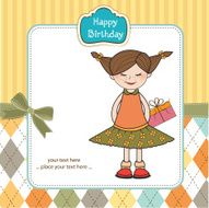 excited young girl she hide a special gift N8
