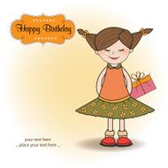 excited young girl she hide a special gift N13