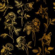 Vintage vector seamless pattern N5