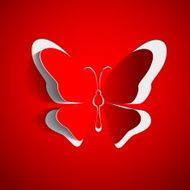 Greeting card with paper butterfly - N2