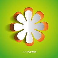 Color paper flower cutout background