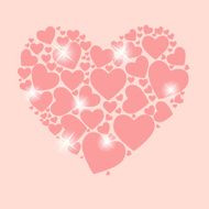 Valentines day heart backgroung vector illustration N5