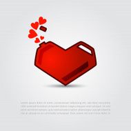 Vector Valentines card with abstract heart N2
