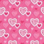 Seamless pattern with decorative hearts N5