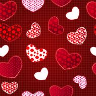 Red Love Valentin&#039;s Day Seamless Pattern N2