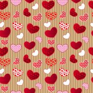Red Vintage Love Valentin&#039;s Day Seamless Pattern