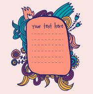 Flowers background Cartoon vector card