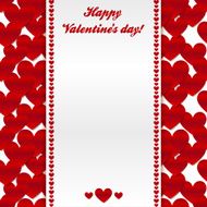 Red hearts valentines day greeting card N2