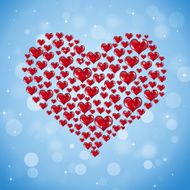 Big Shape Of Red Hearts