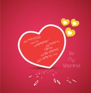 Valentine greetings with heart