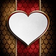 Happy Valentine&#039;s Day - white heart N2