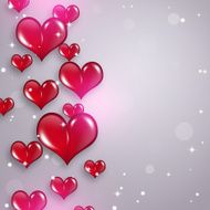 Red Hearts Holiday Background