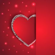 hearts shape romantic greeting card