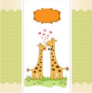 Funny giraffe couple in love N12