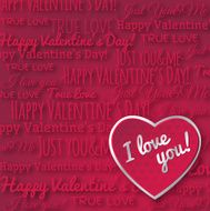 red background with valentine heart and wishes text N5