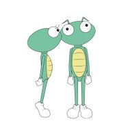 kissing cartoon martians